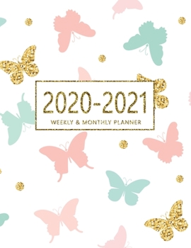 Paperback 2020-2021 Weekly & Monthly Planner: 2020-2021 Weekly & Monthly Planner 2 Year Calendar Schedule, Squares Quad Ruled, Dot Notes, Monthly Goals Setting, Book