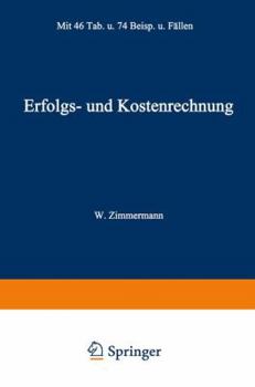 Paperback Erfolgs- Und Kostenrechnung [German] Book