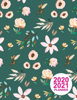 Paperback 2020 2021 Planner: Large Colorful Design Book, 8.5" x 11" Two Year 2020-2021 Calendar Planner, Monthly Schedule Organizer (24 Months Acti Book