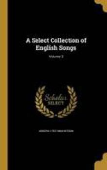 Hardcover A Select Collection of English Songs; Volume 2 Book