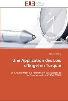 Paperback Une application des lois d engel en turquie [French] Book