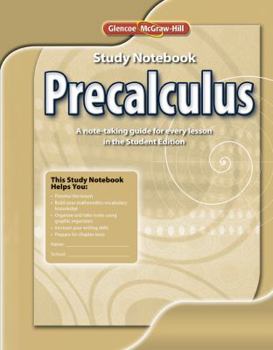Paperback Precalculus, Study Notebook Book