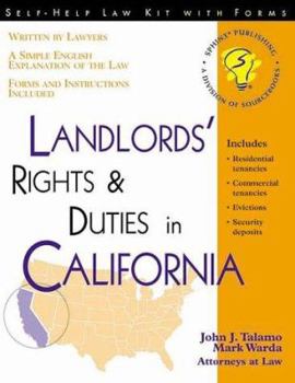 Paperback Landlord's Rights & Duties in California Book