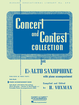 Paperback Concert and Contest Collection for Eb Alto Saxophone: Piano Accompaniment Book