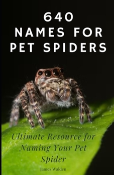 Paperback 640 Names for Pet Spiders Book