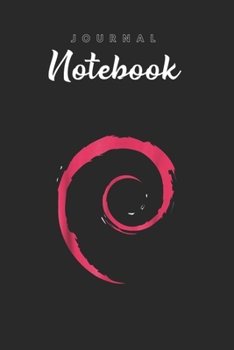 Journal Notebook: Cool  Debian Spiral Minimalist Spitural Blank Pages Rule Lined Journal Notebook with Black Cover Size 6in x 9in  x120 Pages for Kids or Men and Women to Write in