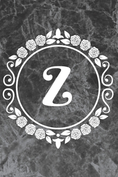 Paperback Z: Sketchbook - Cute Personalized Floral Initial Monogram Drawing Book for Artists - Pretty Doodling Pad for Students for Book