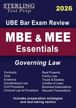 Paperback MBE & MEE Essentials: UBE Bar Exam Governing Law Book