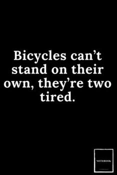 Doted Notebook Drawing Pad: Doted Ruled Pages Book (6 x 9 inches) - 100 Pages Journal II Planning, Drawing, Sketching, Writing,: Bicycles can’t stand on their own, they’re two tired. (Best Dad Jokes)