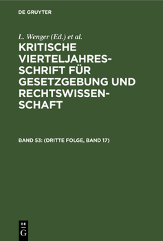 Hardcover (Dritte Folge, Band 17) [German] Book