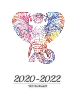 Paperback 2020-2022 three year planner: Elephant design mandala cover Personal Planners Daily Weekly And Monthly Calendar Schedule agenda Organizer and Journa Book