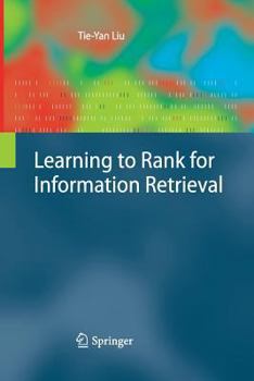 Paperback Learning to Rank for Information Retrieval Book