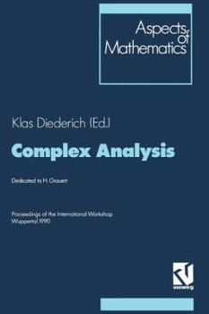 Paperback Complex Analysis: Proceedings of the International Workshop Wuppertal 1990 Book