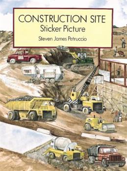 Paperback Construction Site Sticker Picture: With 52 Reusable Peel-And-Apply Stickers Book