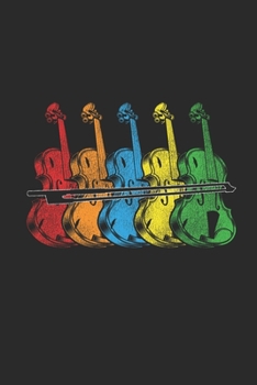 Violins Retro: Violins Notebook, Blank Lined (6" x 9" - 120 pages) ~ Musical Instruments Themed Notebook for Daily Journal, Diary, and Gift