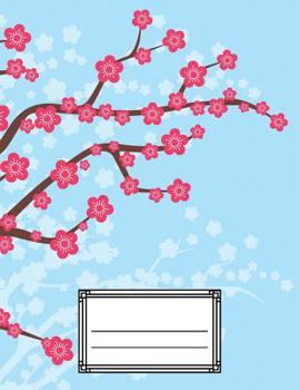 Japanese Plum Blossom Genkouyoushi Kanji, Hiragana & Katakana Practice Notebook: 100 Alternating College Ruled & Genkouyoushi Paper Pages Japanese Com