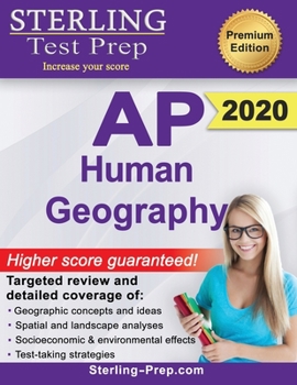 Paperback Sterling Test Prep AP Human Geography: Complete Content Review for AP Exam Book
