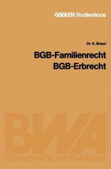 Paperback BGB -- Familienrecht, BGB -- Erbrecht [German] Book