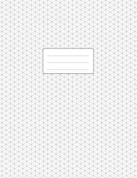 Isometric Graph Paper Notebook: Large Pad 8.5x11 110 Pages Subtle Light Grey Grid 1/4 Inch Equilateral Triangle Softcover Book for 3D Design, Technical Drawing, Artwork