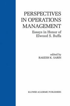 Hardcover Perspectives in Operations Management: Essays in Honor of Elwood S. Buffa Book