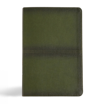 Imitation Leather CSB Men's Daily Bible, Olive Leathertouch, Indexed Book