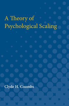 Paperback A Theory of Psychological Scaling Book