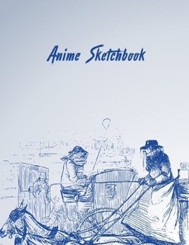 Paperback Anime Sketchbook: 100 Blank Pages, 8.5 x 11, Sketch Pad for Drawing Anime Manga Comics, Doodling or Sketching Book