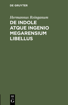Hardcover de Indole Atque Ingenio Megarensium Libellus [Latin] Book