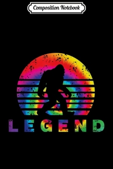 Composition Notebook: Tie Dye Retro Bigfoot Legend Silhouette  Journal/Notebook Blank Lined Ruled 6x9 100 Pages