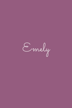 Emely: notebook with the name on the cover, elegant, discreet, official notebook for notes, dot grid notebook,