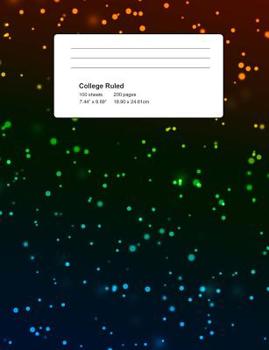Neon Speckled Composition Notebook Journal : College Ruled Lined 100 Sheets / 200 Pages