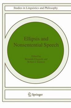 Paperback Ellipsis and Nonsentential Speech Book
