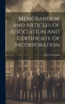 Hardcover Memorandum And Articles Of Association And Certificate Of Incorporation Book