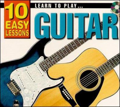 Paperback 10 Easy Lessons- Learn To Play Guitar CD Size Book