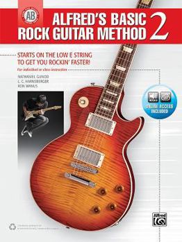 Paperback Alfred's Basic Rock Guitar Method, Bk 2: The Most Popular Series for Learning How to Play, Book & Online Audio Book