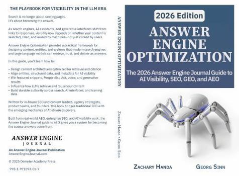 Paperback Answer Engine Optimization: The 2026 Answer Engine Journal Guide to AI Visibility, SEO, GEO, and AEO Book