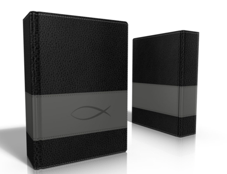 Leather Bound Forro de Biblia - Mod. 5 Negro - Ichtus M Book