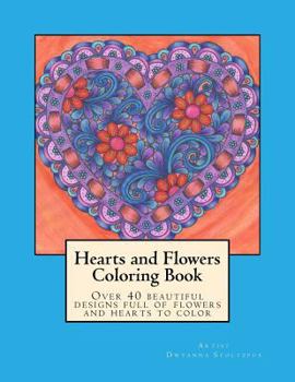 Paperback Hearts and Flowers Coloring Book