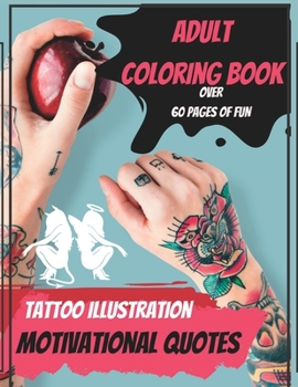 Paperback Tattoo design & motivational quotes coloring book