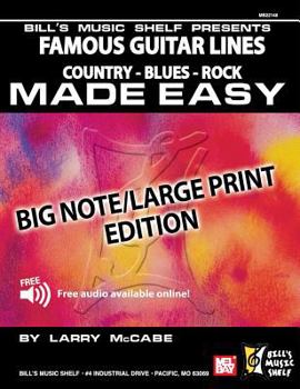 Paperback Famous Guitar Lines Made Easy: Big Note Book