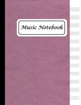Paperback Music Notebook: Blank Staff Paper - 12 Stave for Musicians Book