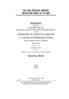 H.R. 3505--Financial Services Regulatory Relief Act of 2005