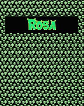 Paperback 120 Page Handwriting Practice Book with Green Alien Cover Rosa: Primary Grades Handwriting Book