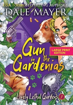 Hardcover Gun in the Gardenias [Large Print] Book