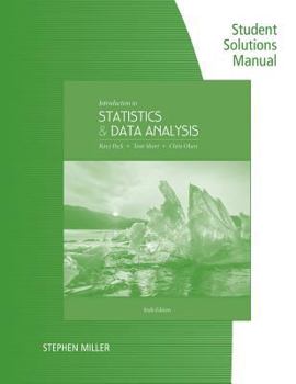Paperback Student Solutions Manual for Peck/Short/Olsen's Introduction to Statistics and Data Analysis Book