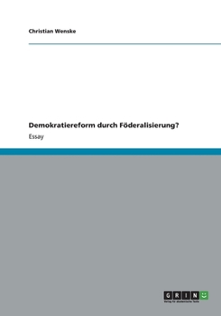 Paperback Demokratiereform durch F?deralisierung? [German] Book