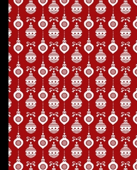 7.5" X 9.25" | COLLEGE RULE LINED | BLANK | 150 PAGE | NOTEBOOK: with a colorful  trippy minimalist red and white christmas pattern design on the ... ledger/diaries/logbook/composition notebook
