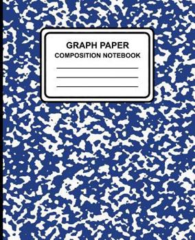 Paperback Graph Paper Composition Notebook: Marble (Blue), 7.5" x 9.25", Graph Paper / Grid Notebook, 100 Pages, Professional Binding Book