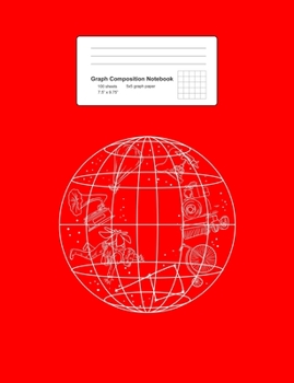 Paperback Graph Composition Notebook: Constellations on Celestial Sphere Retro Astronomy Gift - Red Math, Physics, Science Exercise Book - 5x5 Graph Paper - Book