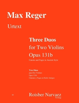 Paperback Three Duos for Two Violins. Opus 131b: Canons and Fuges in Ancient Style. Urtext edition Book